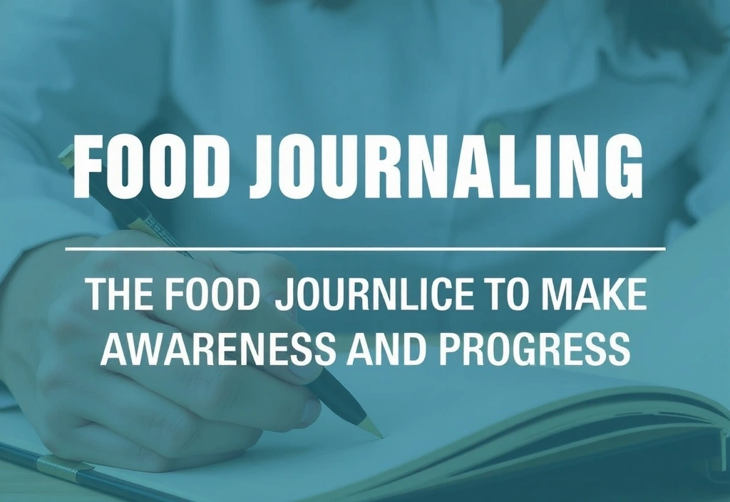 Eine Person, die ein Tagebuch führt, symbolisiert die Wichtigkeit der Essensprotokollierung.